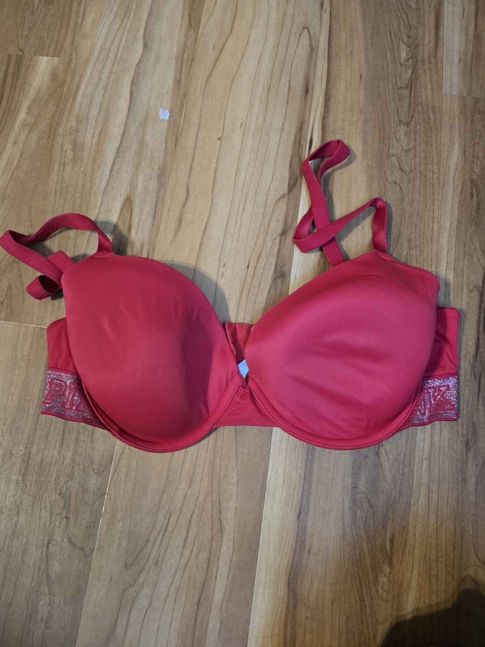 PINK Victoria's Secret Red Padded Underwire Bra